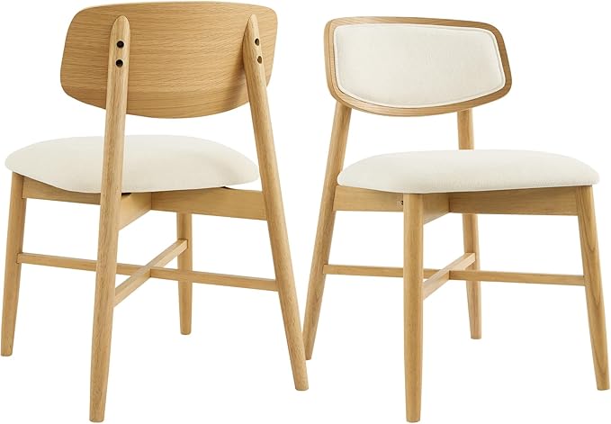 CHITA Wooden Dining Chairs Set of 2, Mid Century Modern Dining Room Chair, Na...