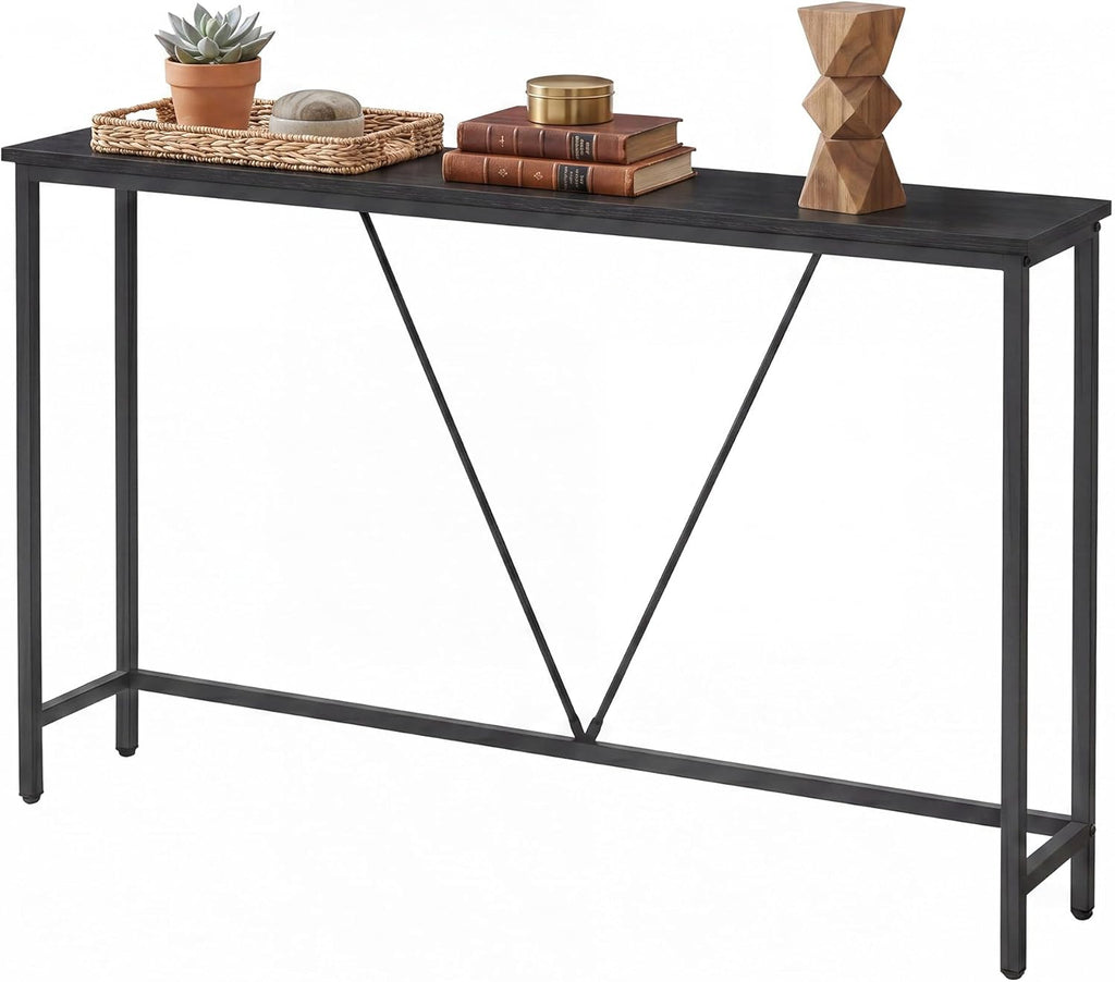 SONGMICS HOME Entryway Console Table, Behind Couch Table, for Living Room, Bedroom, Easy Assembly, Dark Gray