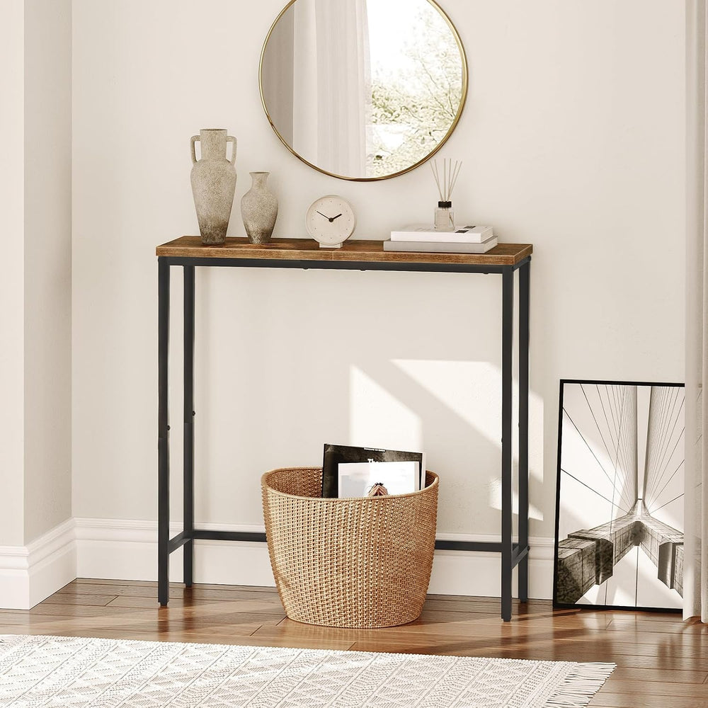 HOOBRO Narrow Console Table, 29.5" Small Entryway Table, Thin Sofa Side ...