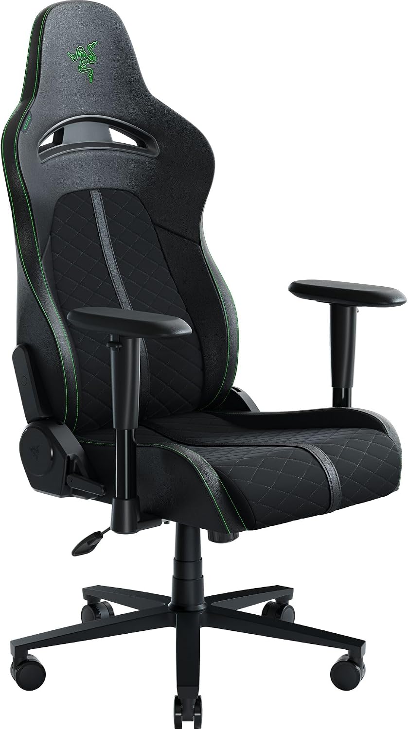 Razer Enki X Essential Gaming Chair, All-Day Comfort, Black | Built-in Lumbar...