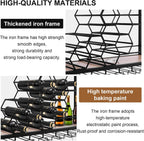 Metal Hanging Wine Rack, Metal Bar Liquor Bottle Display Shelf Wall Wine Storage Rack (120x30x40cm Black)