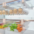 URALFA 2 Pack Fridge Drawer Organizer Egg Holder For Refrigerator Pull Out, Refrigerator Drawers for Fruit and Vegetable, Transparent Organization and Storage Box Fit for Fridge Shelf