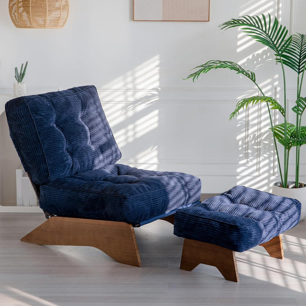 MAXYOYO Accent Chair with Ottoman, Lounge Chair with Adjustable Backrest | Tu...