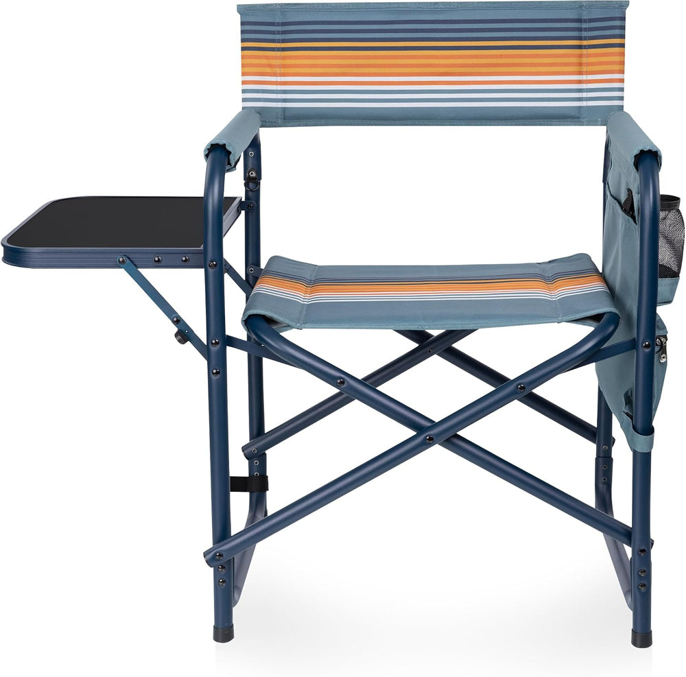 Picnic TIME Sports Chair with Side Table and Armrest Caddy, Lightweight Alumi...