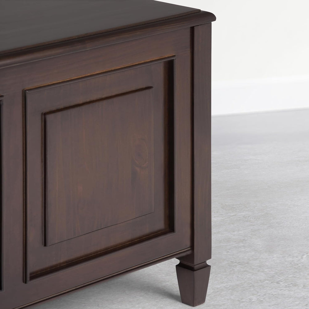 SIMPLIHOME Connaught Entryway Storage Bench - 51 inch Wide Solid Wood Storage...