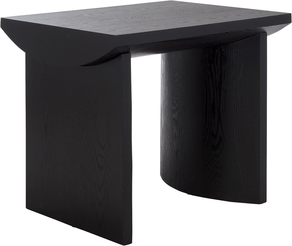 SAFAVIEH Home Collection - Bara Modern End Table, Black Rectangular Accent Si...