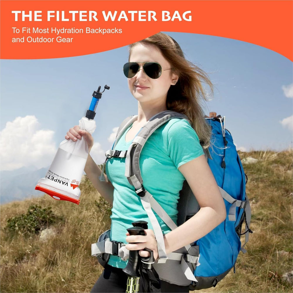 Upgrade Water Bag 2L Compatible with Sawyer Squeeze Water Filter, Durable TPU...