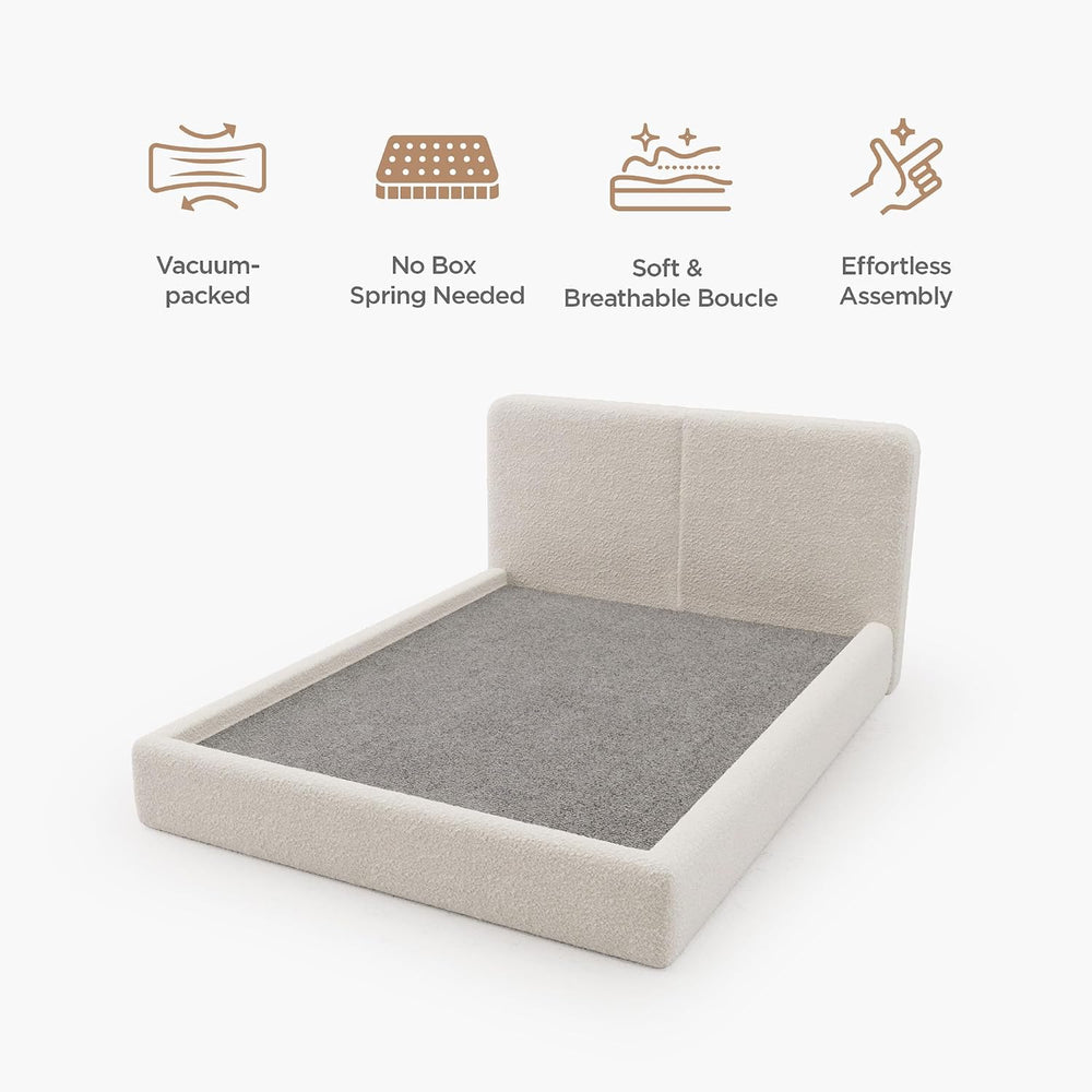 Acanva Full-Foam Queen Size Platform Bed Frame with Headboard