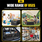 MIKKUPPA Car Trunk Organizer - 65L Collapsible Trunk Organizer with Lid, Sturdy Car Storage for SUV Auto Truck Van with Adjustable Straps and Non Slip Bottom