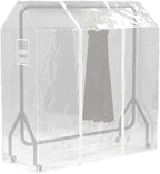 HANGERWORLD 5ft Clothes Garment Rack Cover for Open Closet Clear Showerproof COVER ONLY (60"x24"x65")