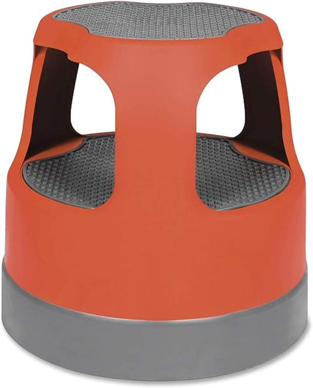 Cramer Scooter Stool, Round, 2-Step, 15", Step and Lock Wheels, 300 lb C...