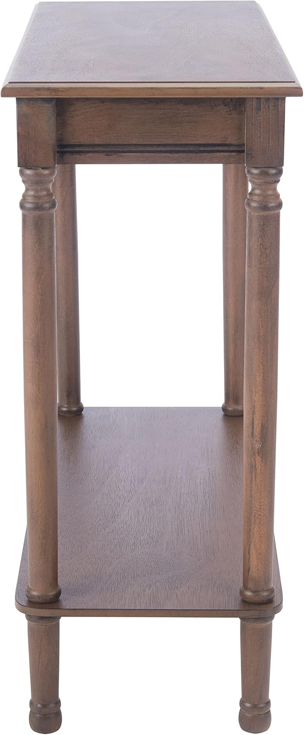 SAFAVIEH Furniture - Tinsley Rectangle Console Table - Brown - Solid Wood - F...