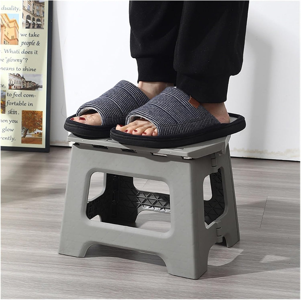 Portable Thickened Plastic Foldable Low Stool | Light bench for outdoor, stall & home use(10pcs Black)