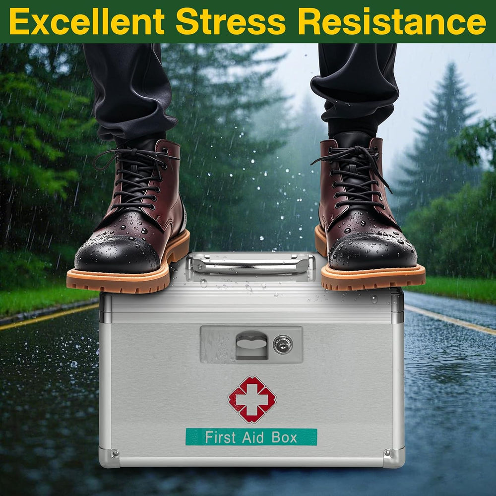 14-Inch Medicine Lock Box - Keyed Security for Home & Outdoor Use | Locka...