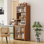 Wide Pantry Storage Cabinet, Pantry Storage Cabinet with Doors, Freestanding Kitchen Cupboard, for Kitchen, Bedroom, Dining Room, Office(163x63x31cm/64.2x24.8x12.2in)