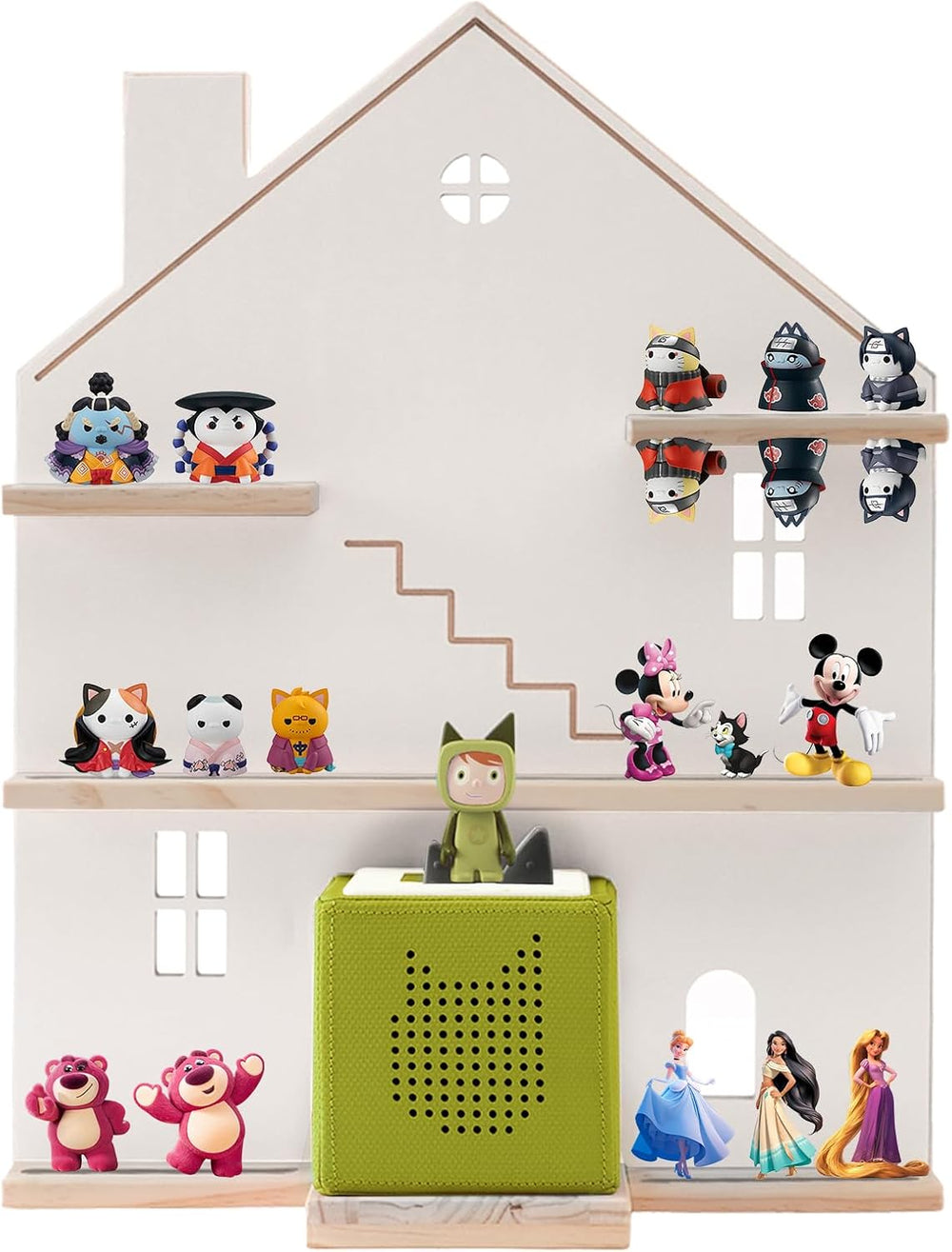 Tonie Shelf House for Toniebox,Magnetic Wooden Floating Shelves Compatible wi...