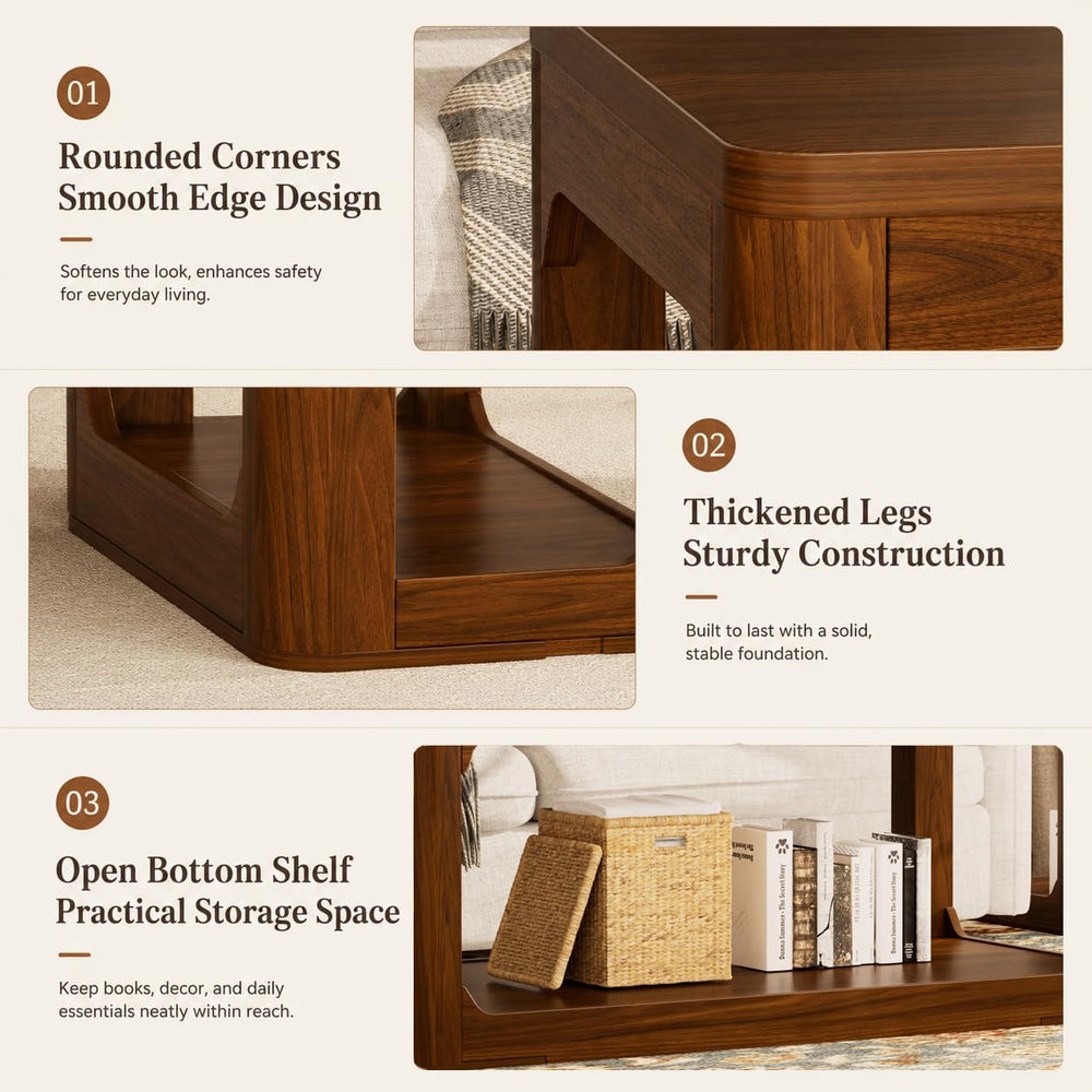 Rovibek Living Room Tables Set of 3, Large Coffee Table and End Table Sets | ...