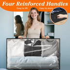 SpaceWhisper 90L Under Bed Storage Containers, 6-Pack Storage Bins with Clear Top, Foldable Closet Organizers and Storage with Label Holder for Clothing, Blankets, Comforter & Pillows(Black)