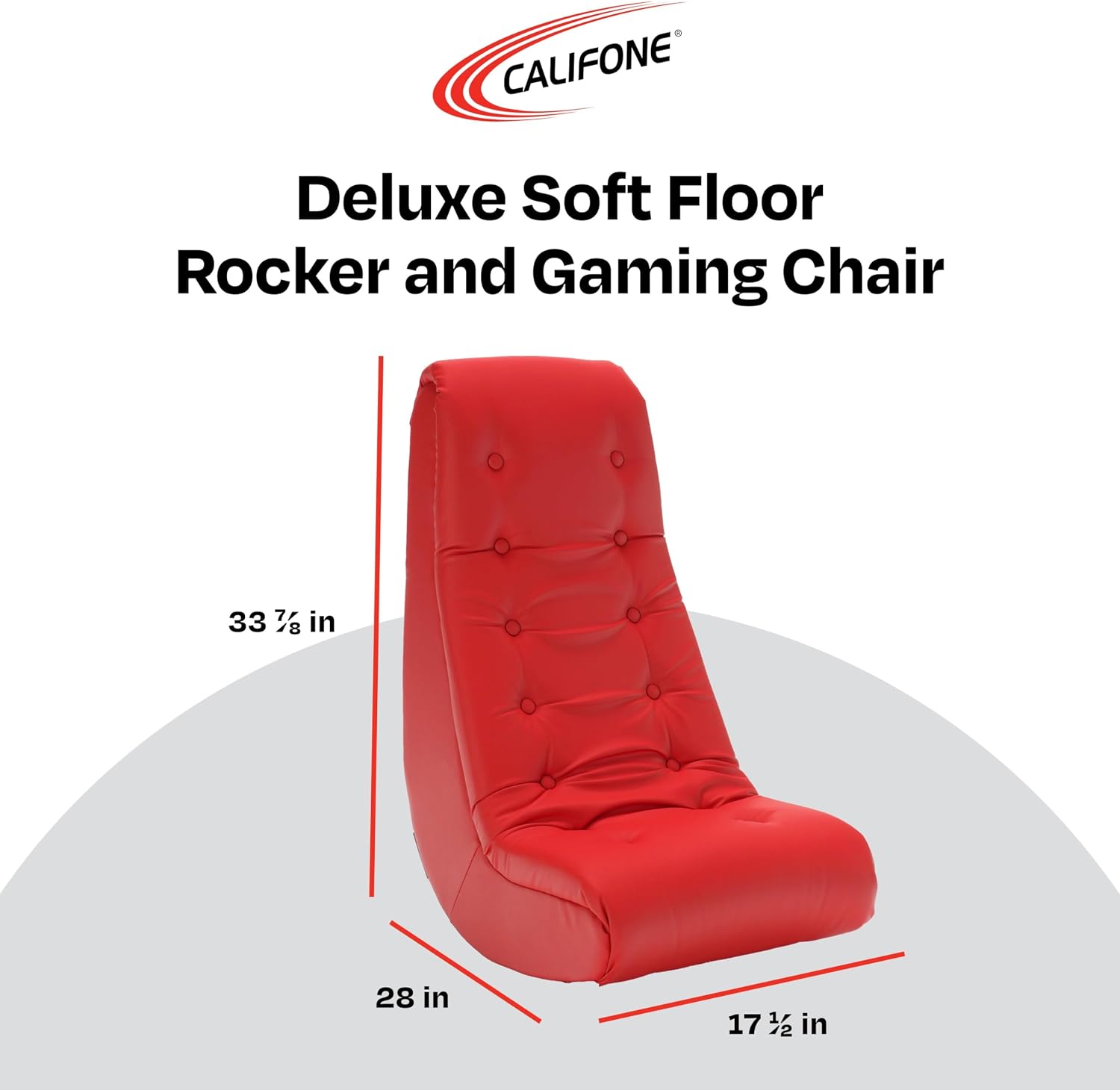Califone Deluxe Soft Rocker - 28 X 17-1/2 X 33-7/8 INCHES - RED