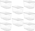 Vtopmart 8 Pack Clear Stackable Storage Bins with Lids,XLarge Plastic Containers with Handle for Pantry Organizer and Storage,Perfect for Kitchen,Fridge,Cabinet, Closet,Bathroom Organization