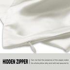 Mulberry Silk Pillow Cases Standard Size Silk Pillowcase with Zipper Soft Breathable Smooth Cooling Satin Silk Pillow Covers for Sleeping for Hair and Skin (Ivory,20"X 26",1Pcs)