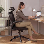Ollega Ergonomic Office Chair with Memory Foam Seat, Computer Desk Chair | 3.5" Memory Foam Cushion, 3D Adjustable Headrest, Lumbar Support, Flip-Up Armrests, Breathable Mesh, 330LBS Weight Capacity