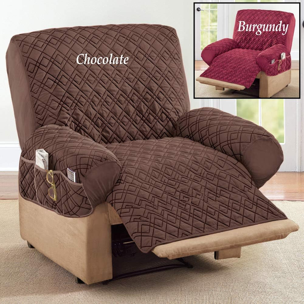 Collections Etc Diamond-Shape Quilted Stretch Recliner Cover