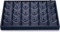 Oirlv Stackable 24 Gird Necklace Organizer Tray with Removable Jewelry Cards Necklace Pendant Jewelry Drawer Organizer