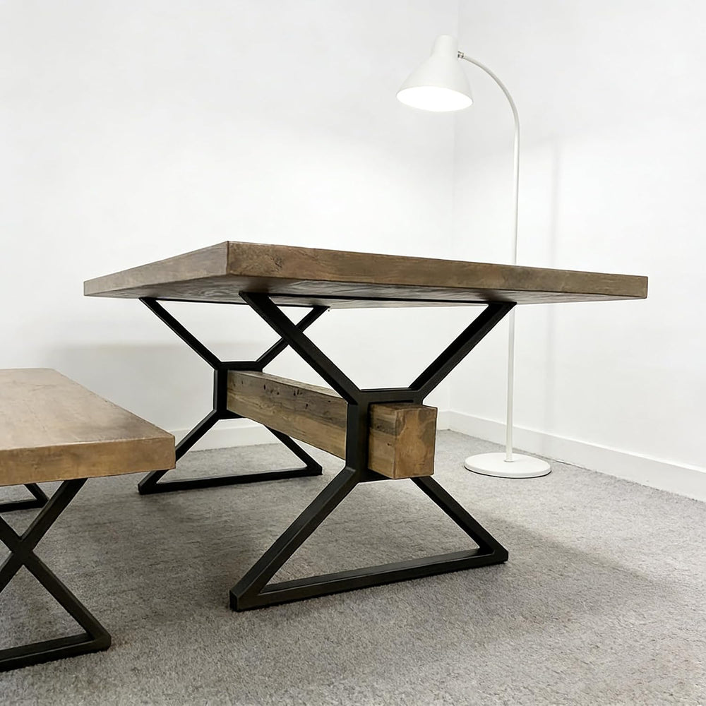 KaKaBB Metal Desk Legs 28 inch, Heavy Duty Industrial Table Legs with Adjusta...