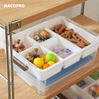 17 QT Plastic Storage Box with Removable Tray Craft Organizers and Storage Clear Storage Container for Organizing Bead, Tool, Sewing, Playdoh (White, 1Pack-17QT)