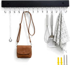 Hanging Jewelry Organizer, belt hanger with 14 Rotating 180° Coat Rack, 14.5in Key Holder for Keys, Necklaces, Ties, Bag