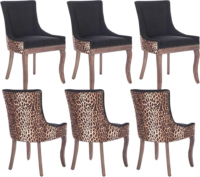 Modern Dining Chairs Set of 6, High Back Dining Chairs Side Chairs with Solid...