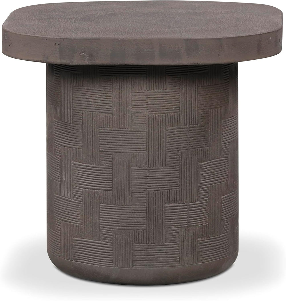 Tov Furniture Suraya Dark Umber Concrete Side Table