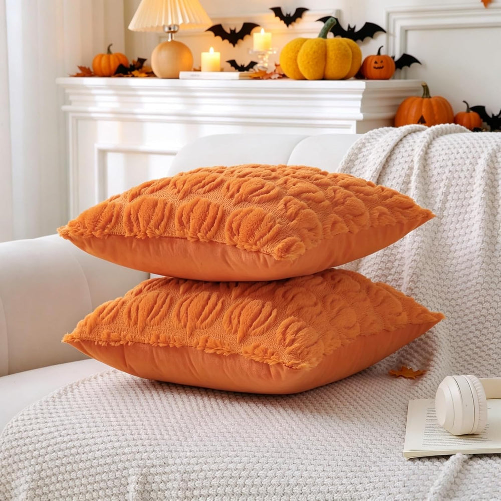 Halloween Throw Pillows with Inserts, 2 Pack, 18" x 18"
