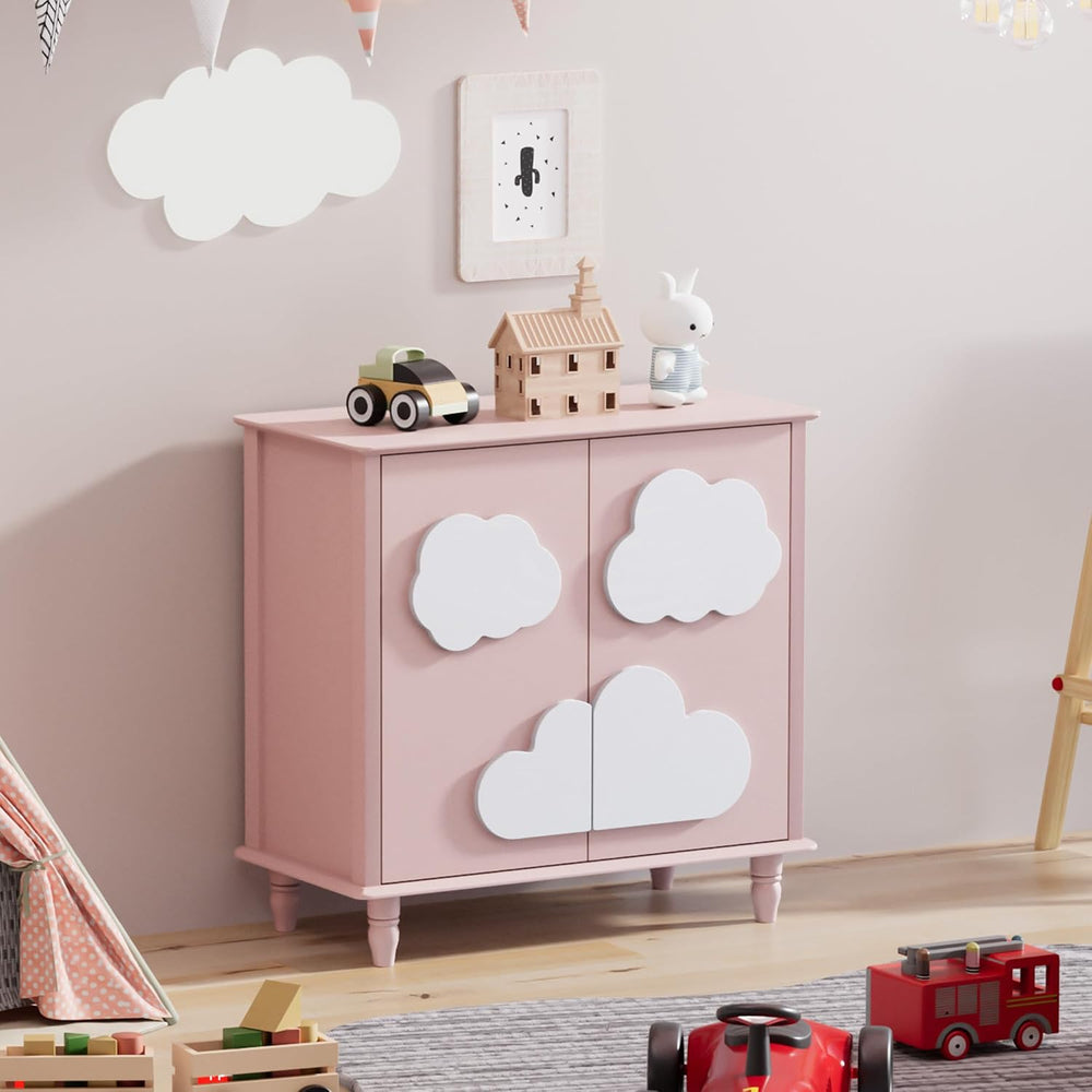 Anbuy Sideboard Buffet Cabinet with Storage 2 Doors, 31.5'' Cloud Buf...