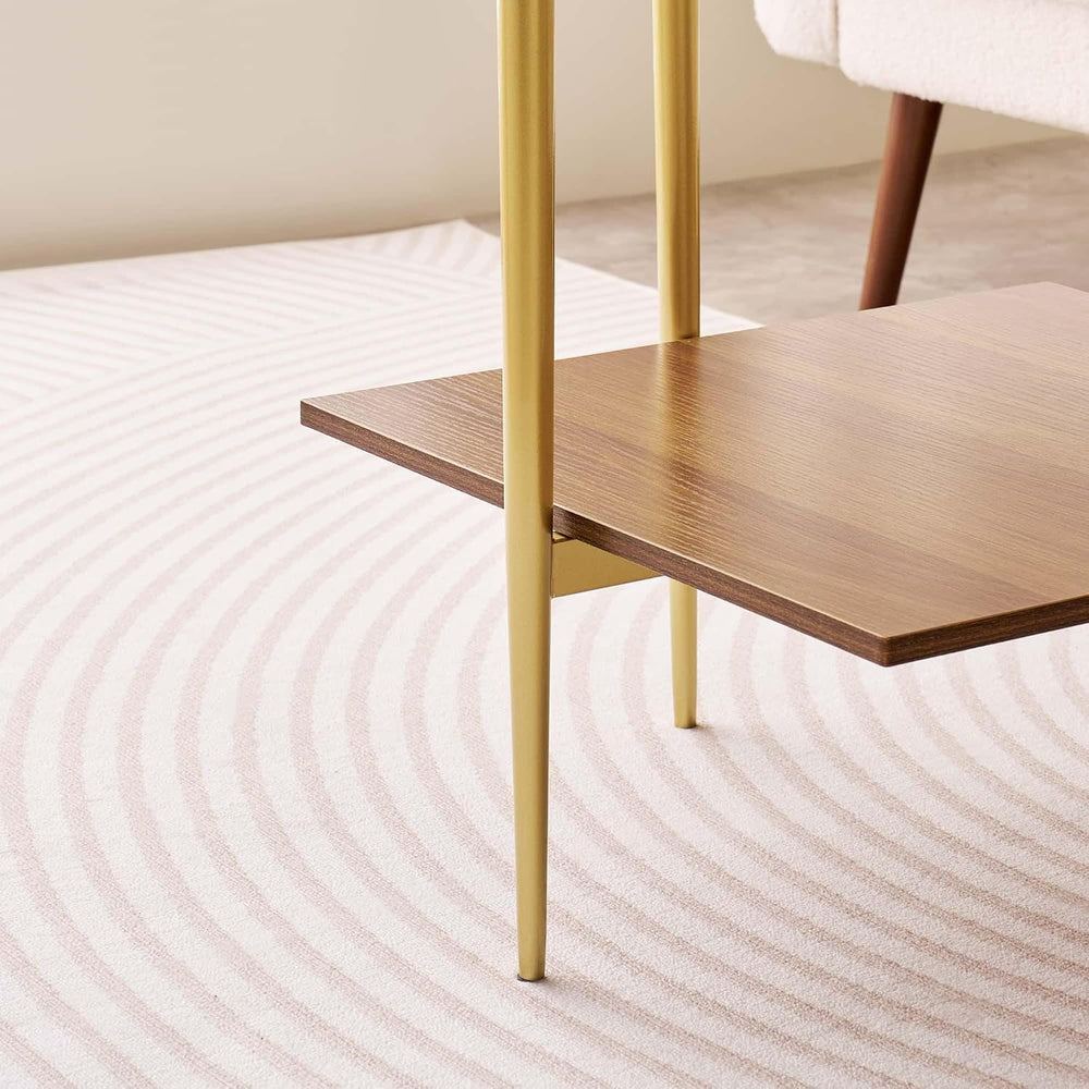 LumFurn Glass End Table, Mid-Century Modern Design Sofa Table, for Living Roo...