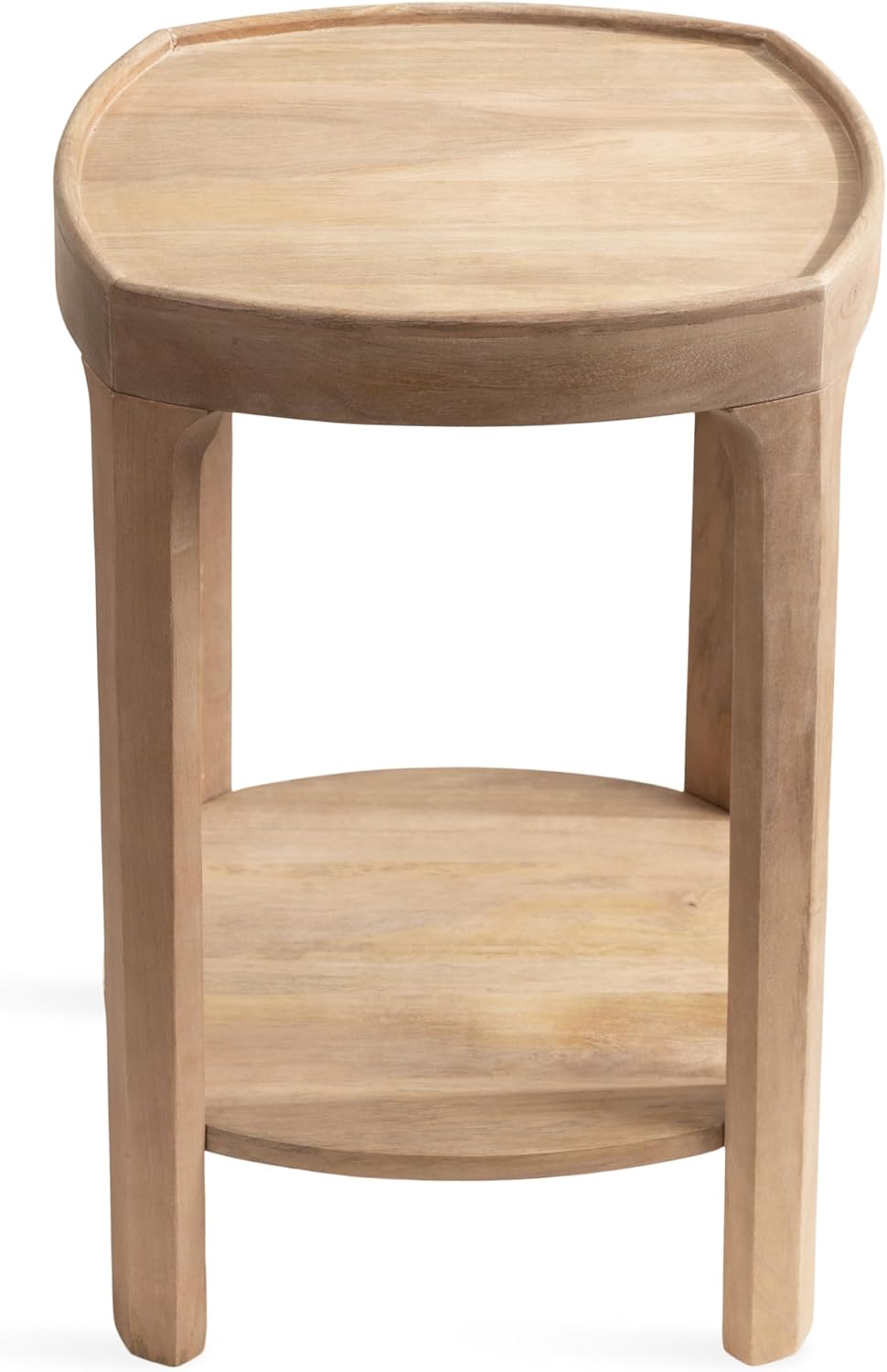 Kate and Laurel Tierney Modern Square Wood Side Table, 16 x 16 x 24, Light Na...