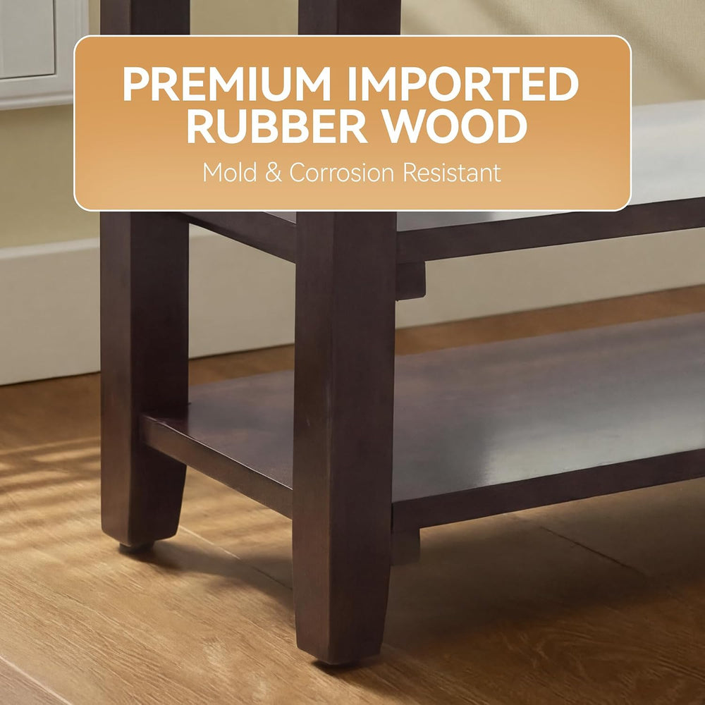 40" Faux Leather Shoe Storage Bench Entryway, Upholstered Bench with Lea...