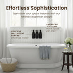 MaisoNovo Shampoo and Conditioner Dispenser - Shower Soap Dispenser Wall Mounted - 16.9 fl oz Set of 3 Black Plastic Bottles Black Pump - Shampoo Dispenser, Shower Dispenser