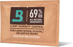 Boveda 69% Two-Way Humidity Control Pack for Storing Up to 25 Items – Size 60 – Single – Plastic & Wood Humidifier Boxes & Zip Lock Bags – Moisture Absorber – Humidifier Pack – Individually Wrapped