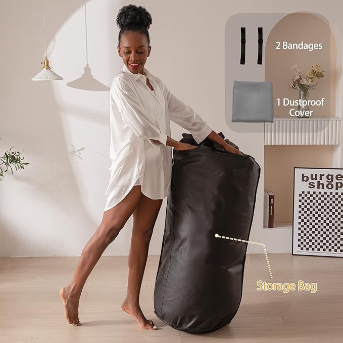 MAXYOYO Japanese Floor Mattress Futon Mattress, 4" Thicken Tatami Mat Sleeping Pad Foldable Roll Up Mat Boys Girls Dormitory Pad Kids Floor Lounger Pillow Bed, Charcoal Grey, Queen Size