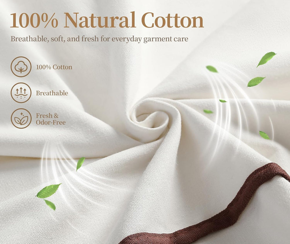 41" Cotton Garment Bags for Hanging Clothes, 2 Pack Breathable Suit Bags...