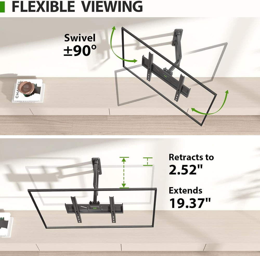USX MOUNT Swivel TV Wall Mount for 26-60 Inch TVs up to 80 lbs, Single Articu...