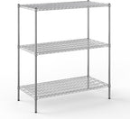 24" Deep x 48" Wide x 54" Height Wire Shelving Kit | 3-Tier | NSF Commercial Storage Rack Unit