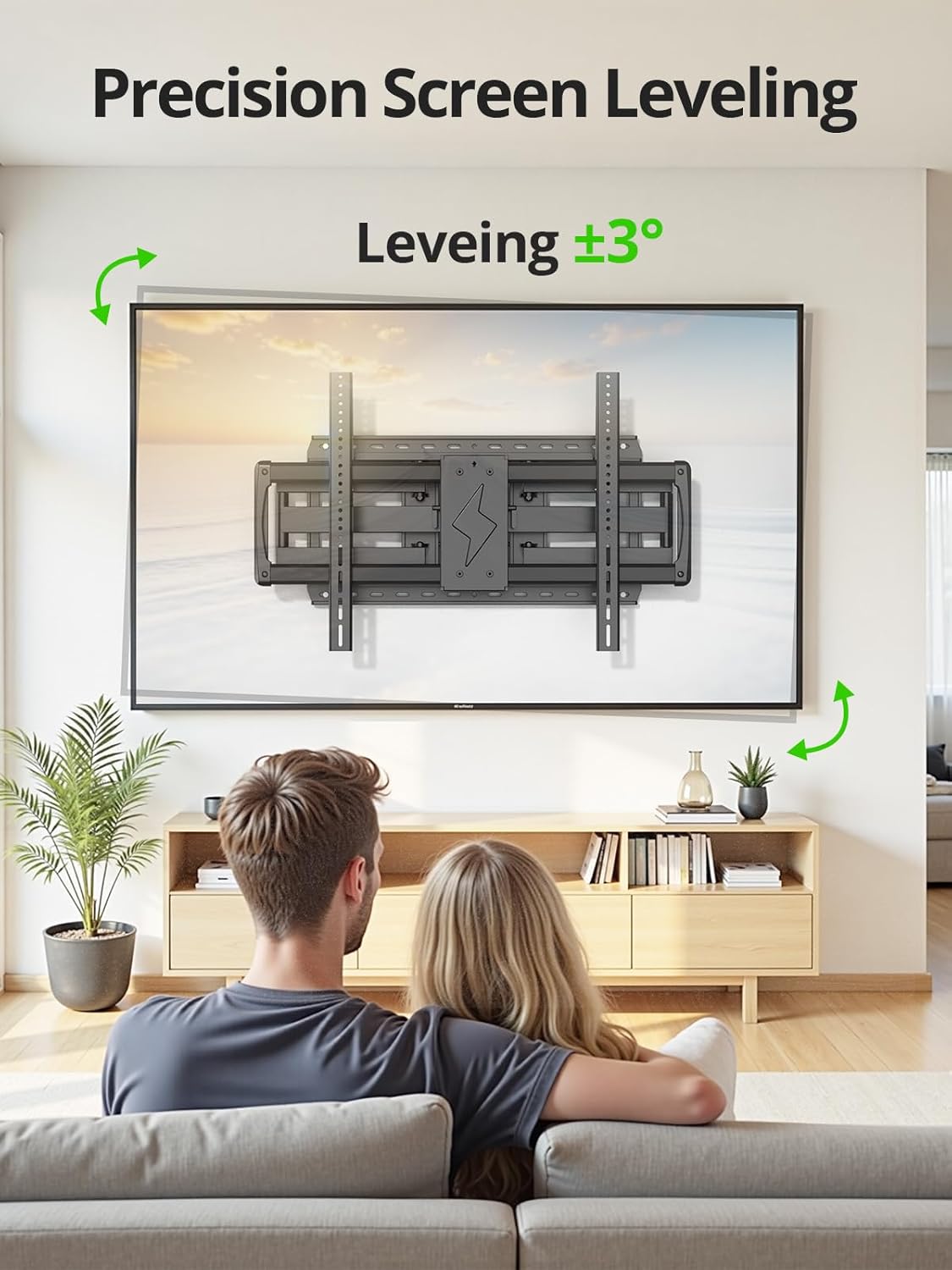 USX MOUNT 85 86 90 98 100 inch Heavy Duty Full Motion TV Wall Mount for 42-100" TVs, TV Mount with Swivel, Tilt & Leveling, Wall Mount Bracket Up to 170lbs, Max VESA 800x600mm