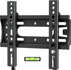 IWORBOARD 24 32 40 42 inch Fixed TV Monitor Wall Mount for 14-43 inch LED LCD Screen, Low Profile Small RV TV Mount, Easy Slim Flat Wall Bracket, Max VESA 200x200mm, 66lbs, Single Stud