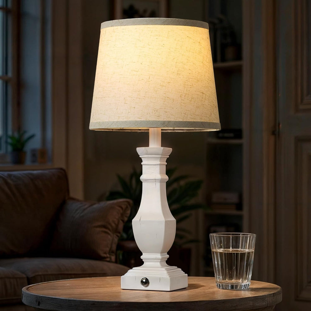 ROTTOGOON Dimmable Table Lamps Set of 2, Rustic Farmhouse Table Lamps for Liv...