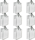 9 Pack Clear Storage Bags with Zipper and Handles, Blanket Bags For Closet Storage, Moving and Packing Supplies for College, Underbed Storage Organizer for Clothes Pillow Bedding Christmas Wreath