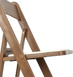 Flash Furniture Hercules Commercial Indoor/Outdoor Folding Event Chair, Wood Look, Weather-Resistant, Lightweight Design, Versatile Use, Set of 2, Chestnut