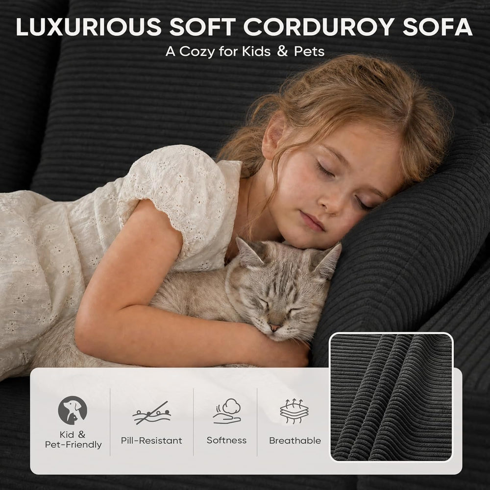 Couch, 102.4" Sectional Couches for Living Room with L Shape Sofa | Clou...